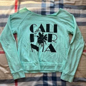 Wet seal California teal long sleeve top